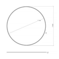 10442 Дзеркало Делла R-line D-80, з декоративною підсвіткою КРУГЛЕ (1 сорт) Аква Родос фото 4