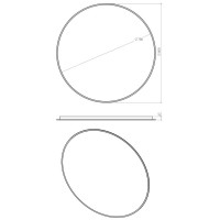 10442 Дзеркало Делла R-line D-80, з декоративною підсвіткою КРУГЛЕ (1 сорт) Аква Родос фото 5