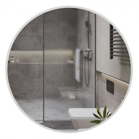 10442 Дзеркало Делла R-line D-80, з декоративною підсвіткою КРУГЛЕ (1 сорт) Аква Родос