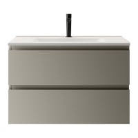 SPD BS 2C HDIC+LAV SKY IN CX R4H тумба з двома ящиками  L80 H55 P45, в кольорі  CEMENTO 127 з керамі Berloni