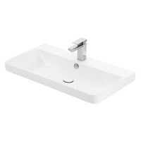 454080BE Urbanis Тумба 80 см з раковиною та чорними ручками, бежева (1 сорт) Devit фото 5