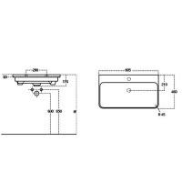 454080BE Urbanis Тумба 80 см з раковиною та чорними ручками, бежева (1 сорт) Devit фото 7