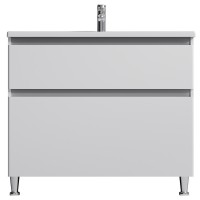 M85-FSX1002-WC1002WG38	 X-Joy, База з раковиною, на підлогу, 100 см, 2 ящика, білий глянець (1 сорт) AM.PM