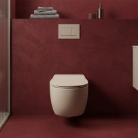 VI18/F85 VIGNONI, Унітаз підв. з кріпленнями, sabbia matt (1 сорт) SIMAS