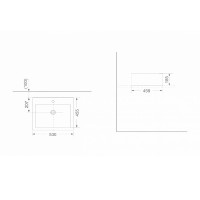 1510132 QUADRA Раковина на стільницю без донного клапана 535х450х195 (1 сорт) Devit фото 1