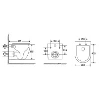 DUN0930111W Unda Унітаз підвісний 495x360x390mm з кришкою soft-close, Vortex Flush, білий глянець (1 Devit фото 10