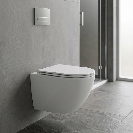 DUN0930111W Unda Унітаз підвісний 495x360x390mm з кришкою soft-close, Vortex Flush, білий глянець (1 Devit