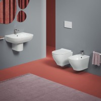 TEV006 01; 00+TEA005 01 TEN 4.0 Підвісний безобідковий унітаз з кришкою для унітазу SOFT-CLOSE , біл ArtCeram фото 4