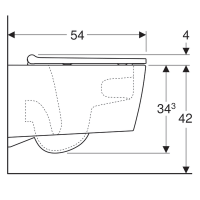 500.690.01.1 Підвісне біде ONE, прих.кріплення, захисне покриття KeraTect: в комплекті зі звукоізолю Geberit фото 3