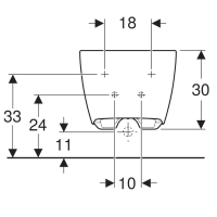500.690.01.1 Підвісне біде ONE, прих.кріплення, захисне покриття KeraTect: в комплекті зі звукоізолю Geberit фото 2