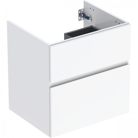 510.067.01.1 Aniara Тумба для раковини 60,5см, з двома шухлядами, колір білий глянець (1 сорт) Geberit
