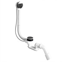 DEV015748 Сифон автомат для ванни зі зливом-переливом, хром (1 сорт) Devit фото 2