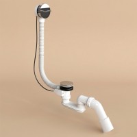 DEV015748 Сифон автомат для ванни зі зливом-переливом, хром (1 сорт) Devit фото 1