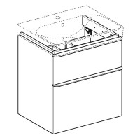 500.352.00.1 Smyle Square Шафка під умивальник 60см, з двома шухлядами, білий глянець (1 сорт) Geberit фото 1
