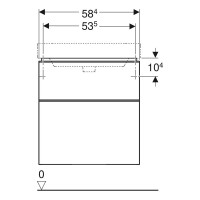 500.352.00.1 Smyle Square Шафка під умивальник 60см, з двома шухлядами, білий глянець (1 сорт) Geberit фото 3