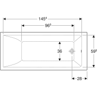 554.382.01.1 Selnova Square Ванна прямокутна з ніжками, 160x70см, біла (1 сорт) Geberit фото 1