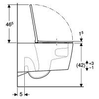 500.202.JT.1 Підвісний унітаз Geberit ONE, без обідка, воронкоподібний змив TurboFlush, прих.кріплен Geberit фото 3
