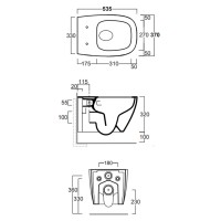 JU18/F85 /JU004  Juniper Унітаз підвісний + набір кріп.F85 +кришка(Ju004), турбозмив Vertigo flush,  SIMAS фото 5
