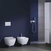 500.209.01.1 Smyle Square Біде підвісне закритої форми, з переливом, колір білий глянець (1 сорт) Geberit фото 3