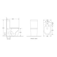DFL0460211W Flow Компакт 630x390x840 mm з кришкою soft-close, Vortex Flush, білий глянець (1 сорт) Devit
