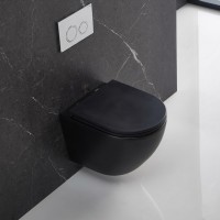 DFL0460111MB Flow Унітаз підвісний 495x365x365mm з кришкою soft-close, Vortex Flush, матовий чорний  Devit фото 5