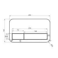 92249061 VICONNECT E200 Клавіша, хром (1 сорт) VILLEROY  BOCH фото 1