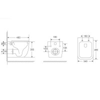 DFO1160111W Forma Унітаз підвісний 480x340x350mm з кришкою soft-close, Vortex Flush, білий глянець ( Devit фото 3