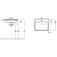 454060BE Urbanis Тумба 60 см з раковиною та чорними ручками, бежева (1 сорт) Devit фото 7