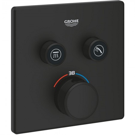 102166KF00 Grohtherm SmartControl Зовнішня частина термостату прихованого монтажу, 2 споживачі, чорн Grohe