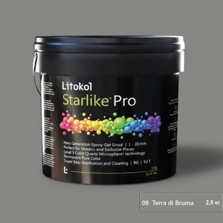 Клей-зат Starlike Pro 08 Terra di Bruma 2.5кг (1 сорт) Litokol