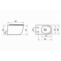 DBA70251111W Balance Підвісний безобідковий унітаз з кришкою soft-close, Vortex Flush, білий глянець Devit фото 2