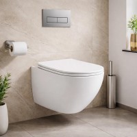 DBA70251111W Balance Підвісний безобідковий унітаз з кришкою soft-close, Vortex Flush, білий глянець Devit