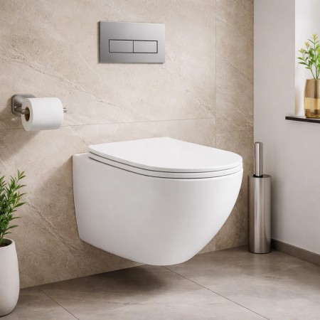DBA70251111W Balance Підвісний безобідковий унітаз з кришкою soft-close, Vortex Flush, білий глянець Devit