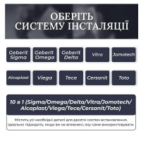 E10053 Кноппка M2 PRO для Tece, Vitra,Cersanit, Jomotech, Delta з розсхідниками (1 сорт) EDPLIT фото 6