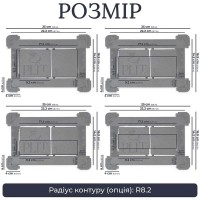 E10053 Кноппка M2 PRO для Tece, Vitra,Cersanit, Jomotech, Delta з розсхідниками (1 сорт) EDPLIT фото 3