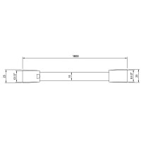 TVC00003400064 Шланг 1600 мм, нікель брашованний матовий (1 сорт) VILLEROY  BOCH фото 1