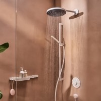 15554700 HG ShowerSelect Comfort S Зовнішня частина термостата на 2 споживачі, білий матовий (1 сорт HANSGROHE фото 2