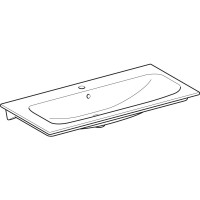 500.997.00.1 Вбудовуваний умивальник Geberit Selnova Square 100см, отвір для змішувача в центрі, пер Geberit фото 2