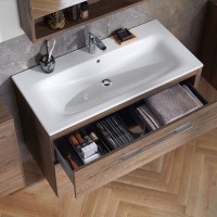 500.997.00.1 Вбудовуваний умивальник Geberit Selnova Square 100см, отвір для змішувача в центрі, пер Geberit