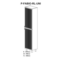 32210 Пенал Fabio універсальний R/L ручка хром-консолний-напольний, кашемір (1 сорт) Аква Родос фото 3