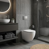 3810830 Aero Підвісний безобідковий унітаз з кришкою soft-close, Vortex Flush, білий глянець (1 сорт Devit фото 2