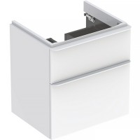 500.352.00.1 Smyle Square Шафка під умивальник 60см, з двома шухлядами, білий глянець (1 сорт) Geberit
