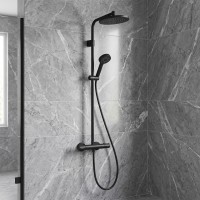 28078670 HG Activera S Душова система Showerpipe 240 1jet EcoSmart з Ecostat Fine Varia, чорний мато HANSGROHE фото 6