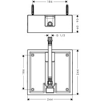 26471180 Raindance 260 Внутрішня частина верхнього душа (1 сорт) HANSGROHE фото 1