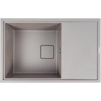 7850 GALANS  Кухонна мийка гранітна 780*500*200, кріплення, сірий мусон (1 сорт) Valeso