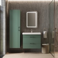 454060E Urbanis Тумба 60 см з раковиною та чорними ручками, смарагдова (1 сорт) Devit фото 8