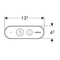115.708.00.1 Механізм дистанційного змиву Bluetooth Geberit, з подвійним змивом, альпійський білий ( Geberit фото 2