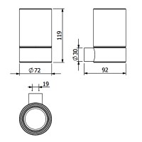 58975N0 KLUDI-VELA R Тримач зі склянкою, біле матове скло/брашоване золото (1 сорт) Kludi фото 1
