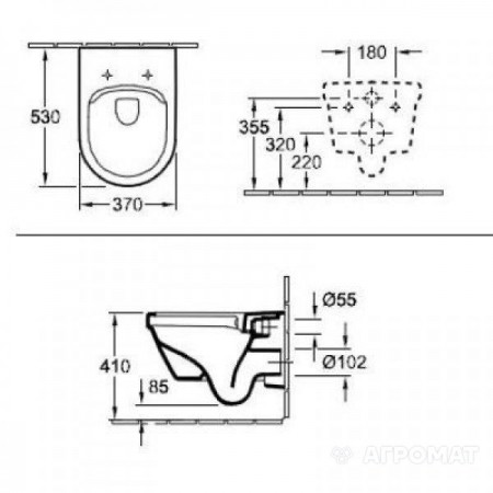 5684R001 OMNIA Architectura Унітаз підвісний (1 сорт) VILLEROY  BOCH