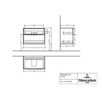 C57400VR  Subway 3.0  Тумба, 80 см. Графіт (1 сорт) VILLEROY  BOCH фото 4